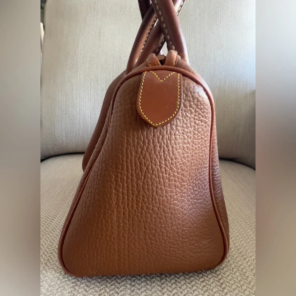 Dooney & Bourke Brown Pebbled Leather Satchel